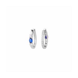 Pendientes Sovrani Plata 2,5cm J11052 Circonitas Azul Bicolor