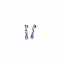 Pendientes Sovrani Plata 2,5cm J11107 Piedra Azul