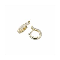 Pendientes Sovrani Plata Dorada 1cm J11120 Aro Circonitas