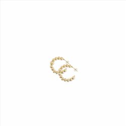 Pendientes Sovrani Plata Dorada 3cm J11318 Semiaro Con Bolitas