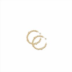 Pendientes Sovrani Plata Dorada 5cm J11319 Semiaro Con Bolitas