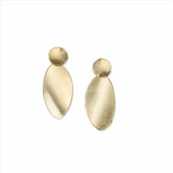 Pendientes Sovrani Plata Dorada 8,5cm J11340 Colgante Redondeado