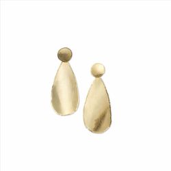 Pendientes Sovrani Plata Dorada 8cm J11338 Colgante Redondeado