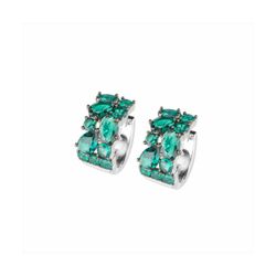 Pendientes Sovrani Plata J11030 Circonitas y Esmeraldas
