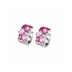 Pendientes Sovrani Plata J11031 Circonitas Fucsias