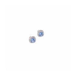 Pendientes Sovrani Plata J11141 Piedra Azul Con Circonitas