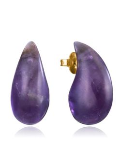 Pendientes Viceroy Acero Dorado 2,3cm Mujer 14198E01019 Piedra Amatista