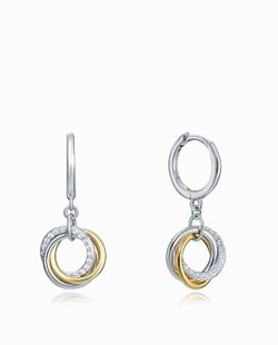 Pendientes Viceroy Mujer Bicolor Anillas Circonitas 13033E100-39