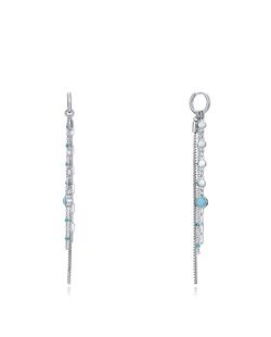 Pendientes Viceroy Mujer Cadenas Esmalte Circonita Azul 15132E01000