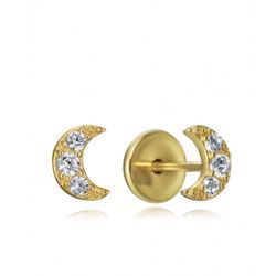 Viceroy Girl Oorbellen Zilver Maan Zirkonen Goud 9100E100-38