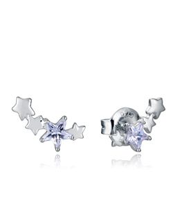 Brincos Viceroy de Prata 1,1 cm Feminino 13223E000-00 Estrelas Zircônia