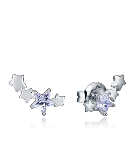 Viceroy Silver Earrings 1.1cm Women's 13223E000-00 Stars Zirconia