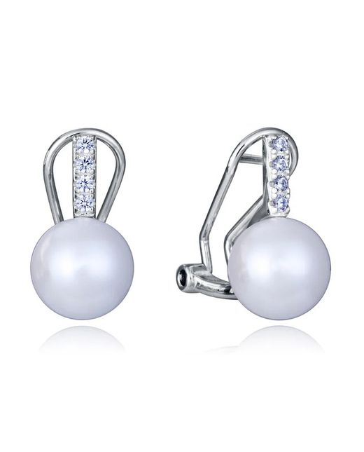 Viceroy Silver Earrings 1.6cm Women 2328E000-60 Pearls Zirconias