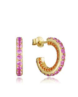 Pendientes Viceroy Plata Dorada 1,6cm 9127E100-39 Circonitas