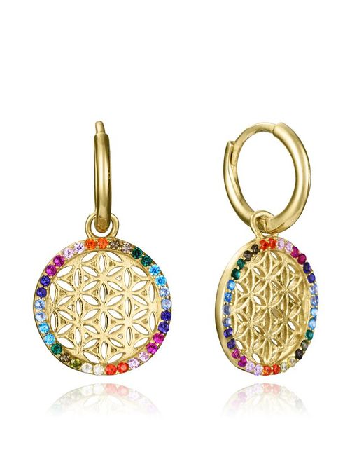 Brincos Viceroy Gold Silver 2,3 cm Feminino 15123E100-39 Zircônia Multicolorida