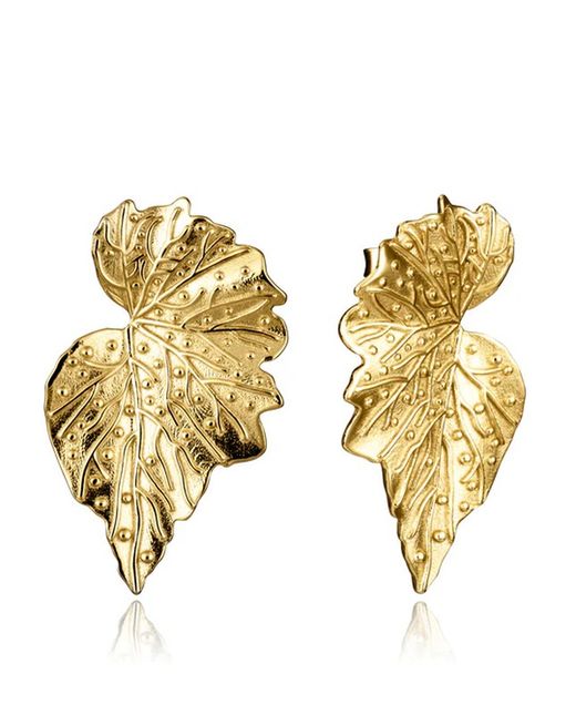 Arracades Viceroy Plata Daurada 2,7cm Dona 2313E100-00 Forma De Fulla