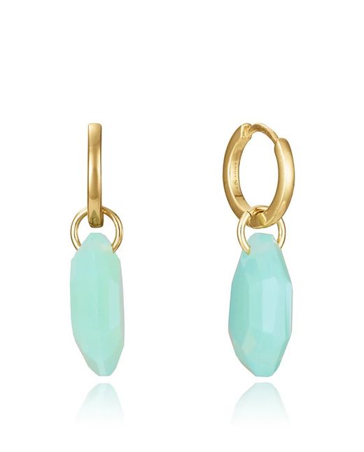 Brincos Viceroy Gold Silver 2,8 cm Feminino 13229E100-52 Cristal Verde