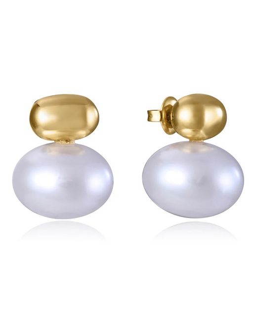 Viceroy Gold-Plated Silver Earrings 2cm Women's 14203E01012 Pearls