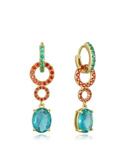 Pendientes Viceroy Plata Dorada 3,2cm 13193E100-39 Circonitas