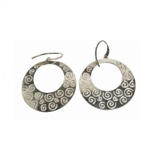 Xernus Silver Earrings 3NF27154 Hoop with Filigree