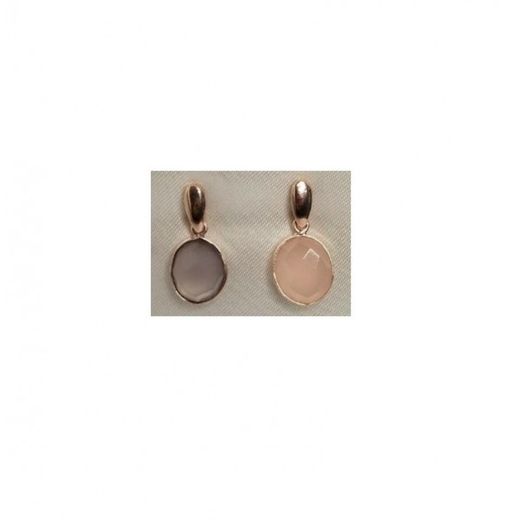 Arracades Xernus Plata Daurada 3NF2801 Quars Rosa I Gris