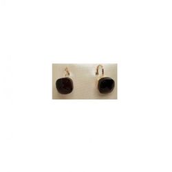 Pendientes Xernus Plata Dorada 3XE2963 Cristal Marrón