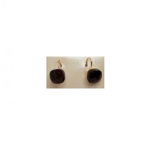 Xernus Gold Silver Earrings 3XE2963 Brown Crystal