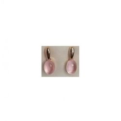 Pendientes Xernus Plata Dorada 3XE2977 Cristal Rosa