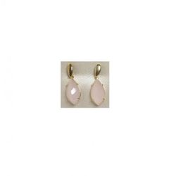 Pendientes Xernus Plata Dorada 3XE3001 Ovalado Rosa