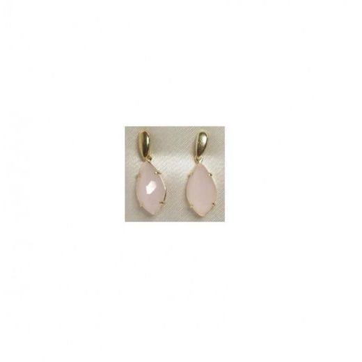 Pendientes Xernus Plata Dorada 3XE3001 Ovalado Rosa