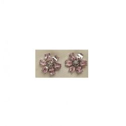 Pendientes Xernus Plata NF1520 Flor De Circonitas Rosas
