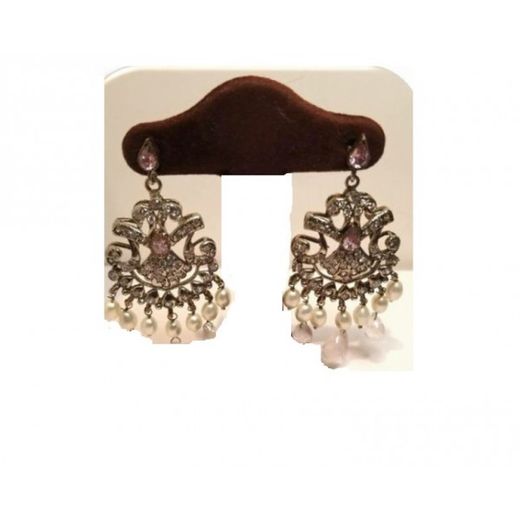 Arracades Xernus Plata NF1932 Filigranes Amb Perles Acríliques