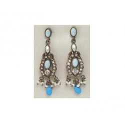 Pendientes Xernus Plata NF1948 Circonitas Pedreria Turquesa