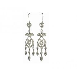 Pendientes Xernus Plata NF2148 Filigranas Con Circonitas