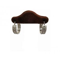 Pendientes Xernus Plata NF2455 Media Cańa Con Circonitas