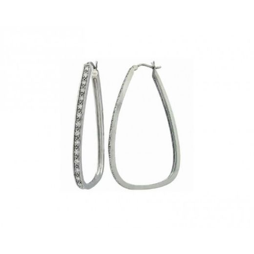 Xernus Silver Earrings NF2457 Pear with Zirconia