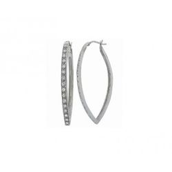 Pendientes Xernus Plata NF2458 Ovalos Con Circonitas