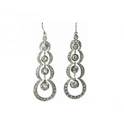 Boucles d'oreilles Xernus en argent NF2691, filigrane avec zircone