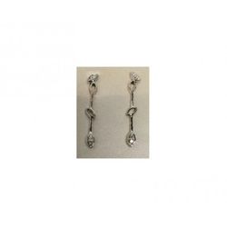 Pendientes Xernus Plata NF2715 Largos Circonitas