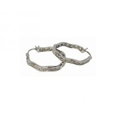 Pendientes Xernus Plata NF2851 Roseta Con Circonitas