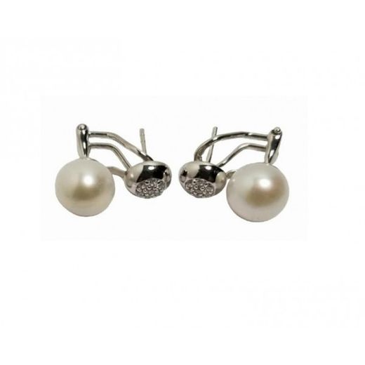 Xernus Silver Earrings NF3218 Pearl with Zirconia