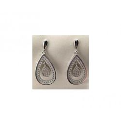 Pendientes Xernus Plata NF3269 Ovalos Con Circonitas