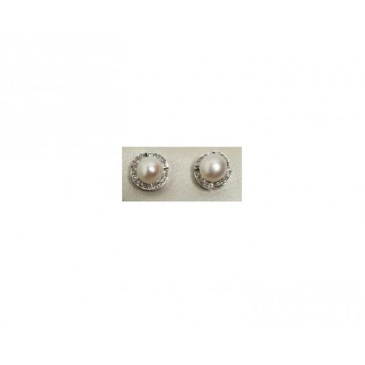 Xernus Silber Ohrringe NF3311 Perlen Zirkonia