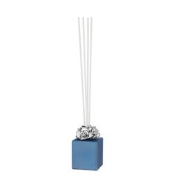 Perfumador 11cm Cerámica 3700 Azul Detalle Rosa