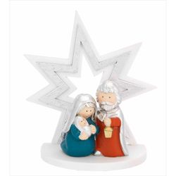 Pesebre Navidad Cerámica 12.5cm N8604-01M Estrella Blanca