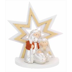 Pesebre Navidad Cerámica 15cm N8604-02G Estrella Dorada