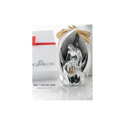 Pesebre Navidad Latón 6.5x11.5cm MA1432/MORO Plateado Bicolor Dorado