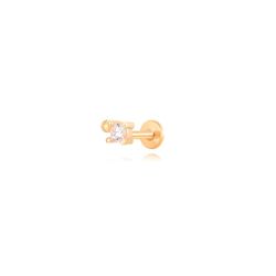 Piercing Acier Doré 4.5x3mm PZA0009DO Zircone