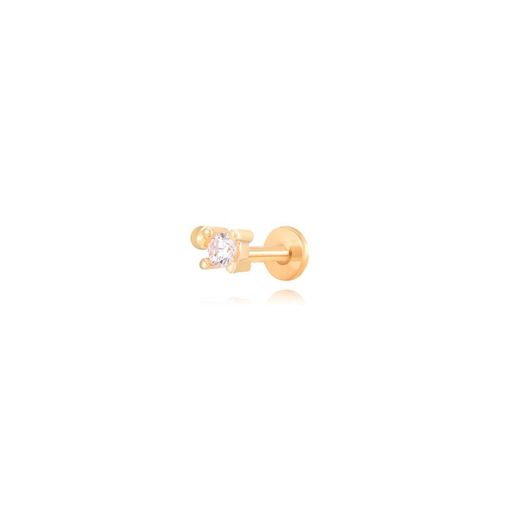 Piercing Acier Doré 4.5x3mm PZA0009DO Zircone