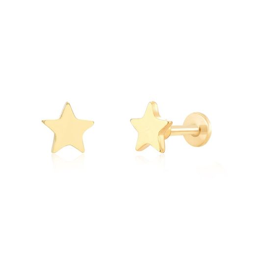 Piercing Acier Doré 5mm PLA0004DO Étoile